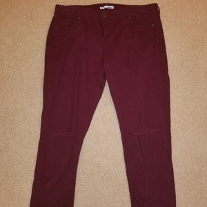 Maroon Skinny Jeans
